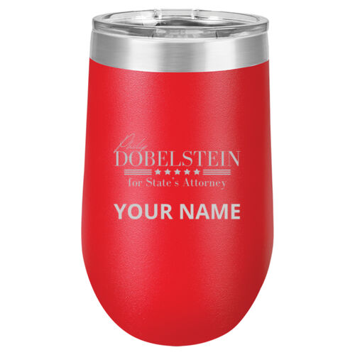 Philip Dobelstein for State's Attorney Design PD1 Engraved on a Polar Camel® - 16 oz. Vacuum Insulated Stemless Wine Tumbler with Lid Thumbnail