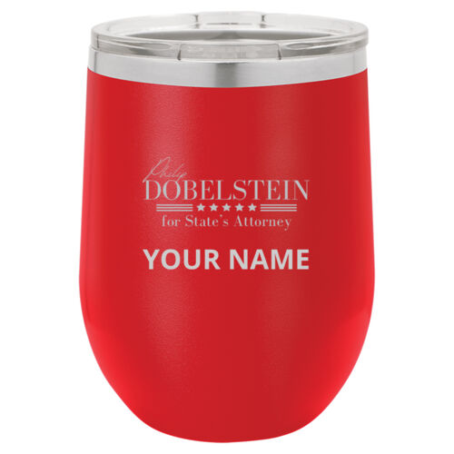 Philip Dobelstein for State's Attorney Design PD1 Engraved on a Polar Camel® - 12 oz. Vacuum Insulated Stemless Wine Tumbler with Lid Thumbnail