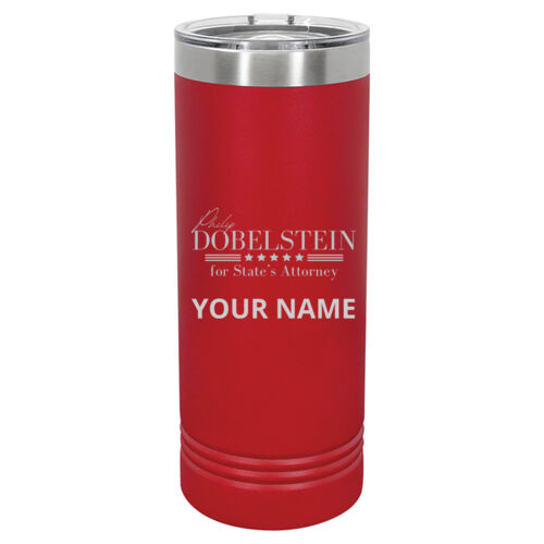 Philip Dobelstein for State's Attorney Design PD1 Engraved on a Polar Camel® - 22 oz. Skinny Tumbler with Slider Lid Thumbnail
